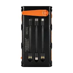 Повербанк з сонячною панеллю 30000mAh Power Bank Kraft KPB-U1930HCSL Orange ліхтар, динамогенератор (43-00065) - мініатюра 4