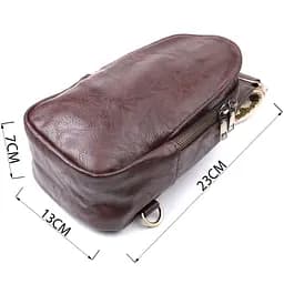 Зручна сумка через плече в модному кольорі з екошкіри Vintage 22794 коричнева - мініатюра 3