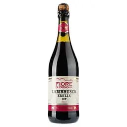 Вино игристое Fiore di Cremona Lambrusco Dell`Emilia IGT Rosso, красное, полусладкое, 0,75 л