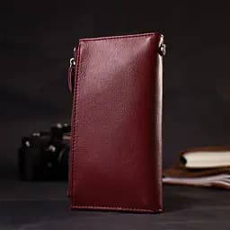 Стильний та яскравий жіночий гаманець-клатч ST Leather 19433 бордовий - мініатюра 8