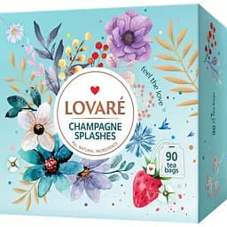 Чай чорний та зелений Lovare Champagne Splashes 180 г (90 шт. х 2 г)