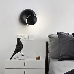 Світлодіодне чорне бра SIRIUS Line F W 089-145 BK