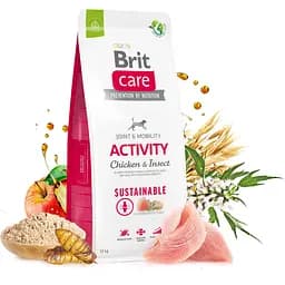 Сухий корм для собак з підвищеною активністю Brit Care Dog Sustainable Activity, з куркою та комахами, 12 кг - мініатюра 2