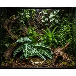 Штучна рослина Hobby Calathea 1 24x14 см (37714) для тераріуму, акватераріуму та палюдаріуму - мініатюра 3
