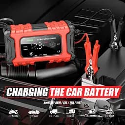 Автомобільний зарядний пристрій Foxsur FBC1206D 12V/6А Автоматичний імпульсний з функцією відновлення Red (19430) - мініатюра 11