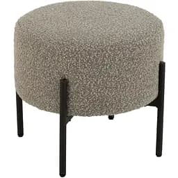 Пуф J-line круглый на ножках из ткани букле 44х42 см серого цвета (50854)