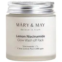 Освітлююча глиняна маска Mary&May Lemon Niacinamide Glow Wash off Pack 125 г (BT19968)