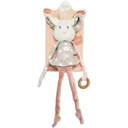 Игрушка-погремушка Elfiki Эльфик Айли серая с розовым (ИГ-0101)