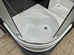 Душова кабіна ARTEX AR-HRT80-01-80S глибокий піддон 80х80 см 4 мм Хром профіль/Прозорий матовий (AR-HRT80-01-80S) - мініатюра 3