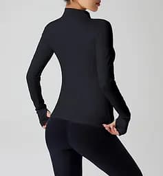 Кофта-zip на блискавці жіноча 19190 L чорна - мініатюра 2