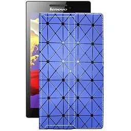 Чехол StatusCASE из экокожи для планшета Lenovo Tab 2 A7-30 Синий ромб