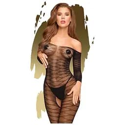 Бодістокінг з довгими рукавами Penthouse - Dreamy Diva Black S/L
