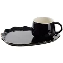 Чашка Led Core Black Gold з блюдцем 220 мл (B060688)