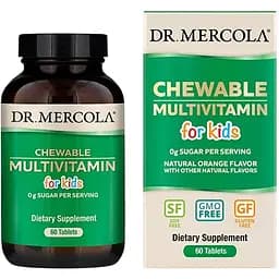 Вітаміни та мінерали Dr. Mercola Chewable Multivitamin for Kids, 60 таблеток