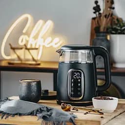 Електрочайник Adler AD 1305 black gold 1850-2200Вт/1.7л/скло/встановлення температури/(AD1305BG) - мініатюра 2