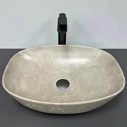 Умивальник VBI Olbia beige stone накладний VBI-014301 - мініатюра 2