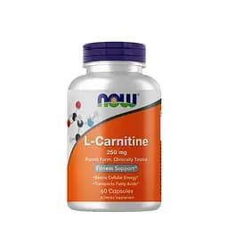 Жироспалювач NOW L-Carnitine 250 mg, 60 вегакапсул