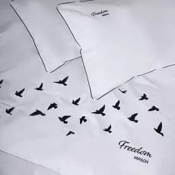 Комплект постільної білизни MirSon Сатин Elit 00-0000 Snow White Freedom 110х140 см (2200010538953)
