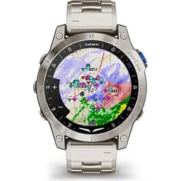 Смарт-годинник Garmin D2 Mach 1 Aviator with Vented Titanium Bracelet [010-02582-50/51] [111192] - мініатюра 2