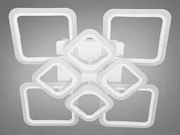 Люстра стельова LED Diasha HA8060/4+4WH з ІЧ пультом, 105W, сучасний стиль для вітальні, спальні, кухні, офісу - мініатюра 4