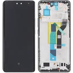 Дисплей Xiaomi 13 Lite /Civi 2 чорний, Amoled, оригінал PRC переклеєне скло, з рамкою, Black