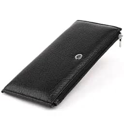 Горизонтальний тонкий гаманець зі шкіри унісекс ST Leather 19324 чорний