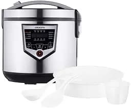 Мультиварка Ardesto MC-X16X, Inox, 860W, 4л, 16 програм, LED-дисплей, електронне керування, антипригарне керамічне покриття чаші, програма Твій рецепт, книга рецептів, ополоник, друшляк - мініатюра 4