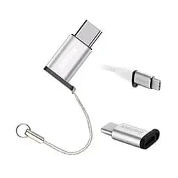 Перехідник відг адаптер Remax RA-USB1 мicro-USB Type-C silver - мініатюра 3