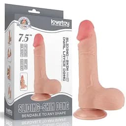 Фалоімітатор 7.5 Sliding Skin Dual Layer Dong LOVETOYS 66-LV317204 103596