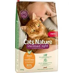 Сухой корм Mera Cats Nature Sterilised Light Chiken (Huhn) с курицей для стерилизованных и кастрированных кошек 10 кг