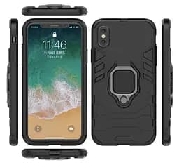 Чохол бампер Primolux Ring Armor для Apple iPhone Xs Max Black - мініатюра 4