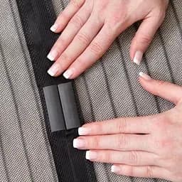 Антимоскітна магнітна шторка для дверей 210x100 см коричнева москітна сітка на балкон - мініатюра 4