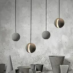 Підвіс MOON CONCRETE у вигляді розділеної сірої бетонної кулі Line.F MJ 169-140 GR - мініатюра 2