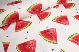 Тканина з тефлоновим просоченням Кавуни принт (від 1 м)