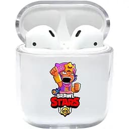 Прозорий силіконовий чохол Apple AirPods із малюнком - SANDY / Brawls Stars (KAP1110)