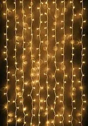 Гірлянда водоспад 320 LED 5mm 3м/2м теплий колір на прозорому дроті - мініатюра 3