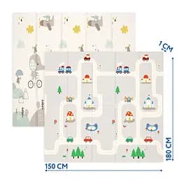 Уцінка. Двосторонній ігровий термокилимок Piccolino Транспорт 150х180х1 см (26000002)  - мініатюра 2