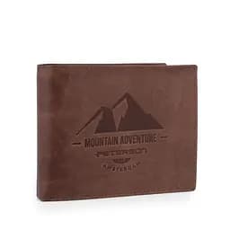 Кошелек мужской кожаный Peterson N992-BE-MOUN светло-коричневый Mountain Adventure