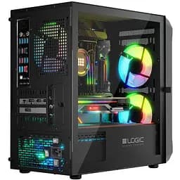 Корпус LogicConcept PORTOS MESH+GLASS ARGB fans 3x120 мм BLACK без БЖ mATX (AM-PORTOS-10-0000000-0002) - мініатюра 7