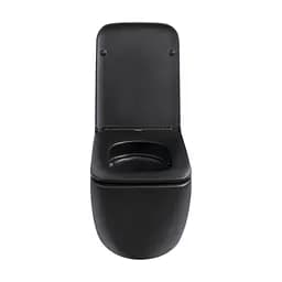 Унітаз підвісний Qtap Gemini безободковий з сидінням Soft-close QT2533076EUQMB, Чорний матовий - мініатюра 3