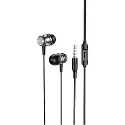 Навушники Borofone Platinum металеві універсальні earphones with microphone BM75 1.2 m Hi-Fi чорні