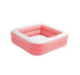 Басейн надувний квадратний, м'яке дно, 57100NP Intex (6941057451008) Рожевий