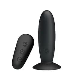 Анальная пробка с вибрацией MR Play Super Rower Remote Control Vibrating Anal Plug, черная PRETTY LOVE BI-040045W-MR 103453