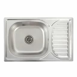 Кухонна мийка з нержавіючої сталі Platinum декор 6642 (0,8/180 мм), R, Decor - мініатюра 6