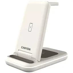 Зарядное устройство Canyon WS-304 Foldable 3in1 Wireless charger Cosmic Latte (CNS-WCS304CL)