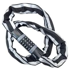 Велосипедний замок West Biking YP0705040 6 x 1200 мм ланцюговий кодовий світловідбивний чорно-сірий (G0001991)