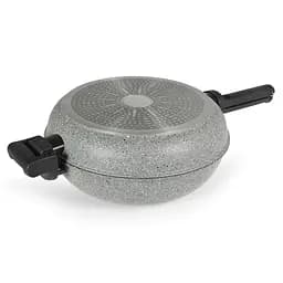 Сковорода подвійна Flonal Dura Induction Rocky Twins 28 см з решіткою (RKIWP2830)_Discounted - мініатюра 9