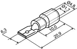 Конектори плоскі з ізоляцією MDD1,25-250 червоні 100 шт. АСКО-УКРЕМ (A0060020011) - мініатюра 4
