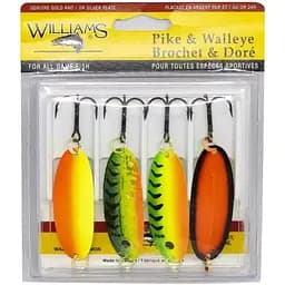 Набор блесен Williams Pike/Walleye 4-Pack Williams Kit UV Multi Color (1102-4-PW2-ASST)