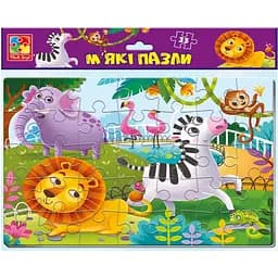 Пазлы мягкие Vladi Toys Зоопарк 35 элементов VT1102-33